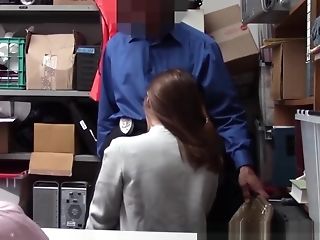 Shoplifting Nubile Hayden Hennessy Deepthroats And Fucks The Officer