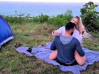 Blonde Chick Opens Her Mouth And Gives Oral Make-out Before Camping Intercourse